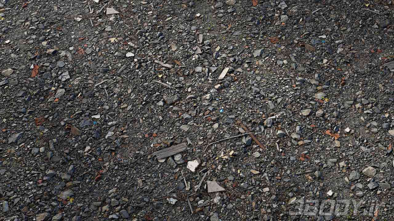 متریال شن gravel ground عکس 1